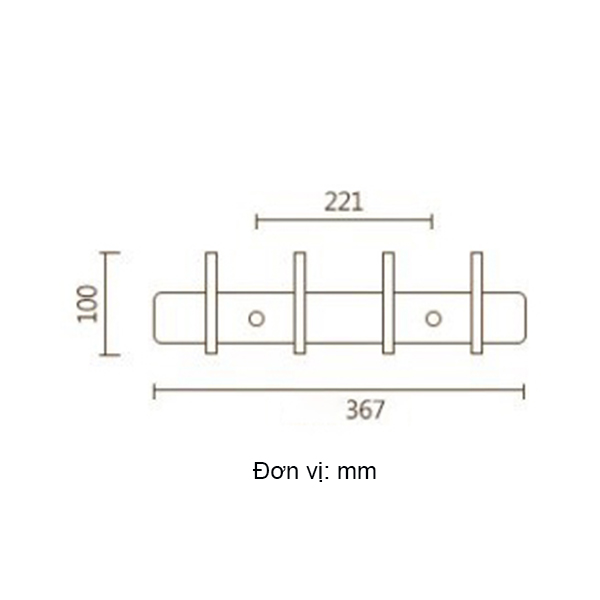 Móc treo đồ 70cm nhôm mạ đồng cao cấp GI401402 – Hoa văn tân cổ điển