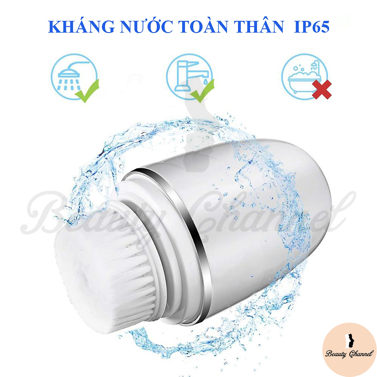 Máy Rửa Mặt Mini Tiện Lợi 3 Trong 1 – 3 Đầu Cọ Lựa Chọn - Tẩy Trang - Rửa Mặt - Làm Sạch Sâu - Loại Bỏ Bụi Nhờn Trong Lỗ Chân Lông