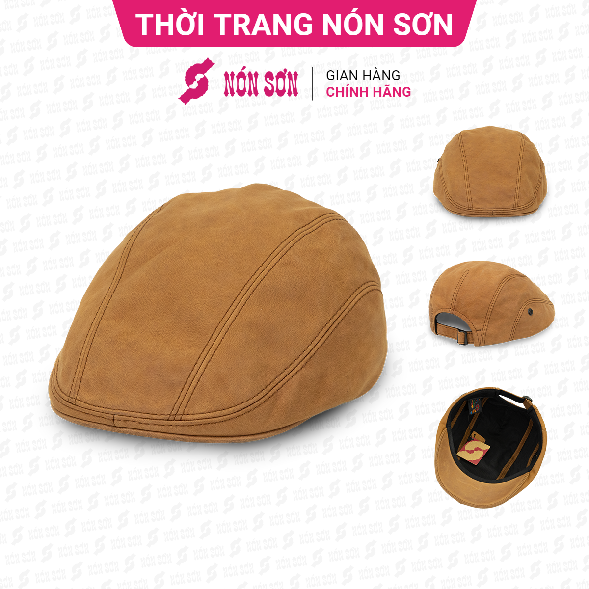 Mũ jacket da cao cấp Nón Sơn chính hãng MC028ADA-NU1-M