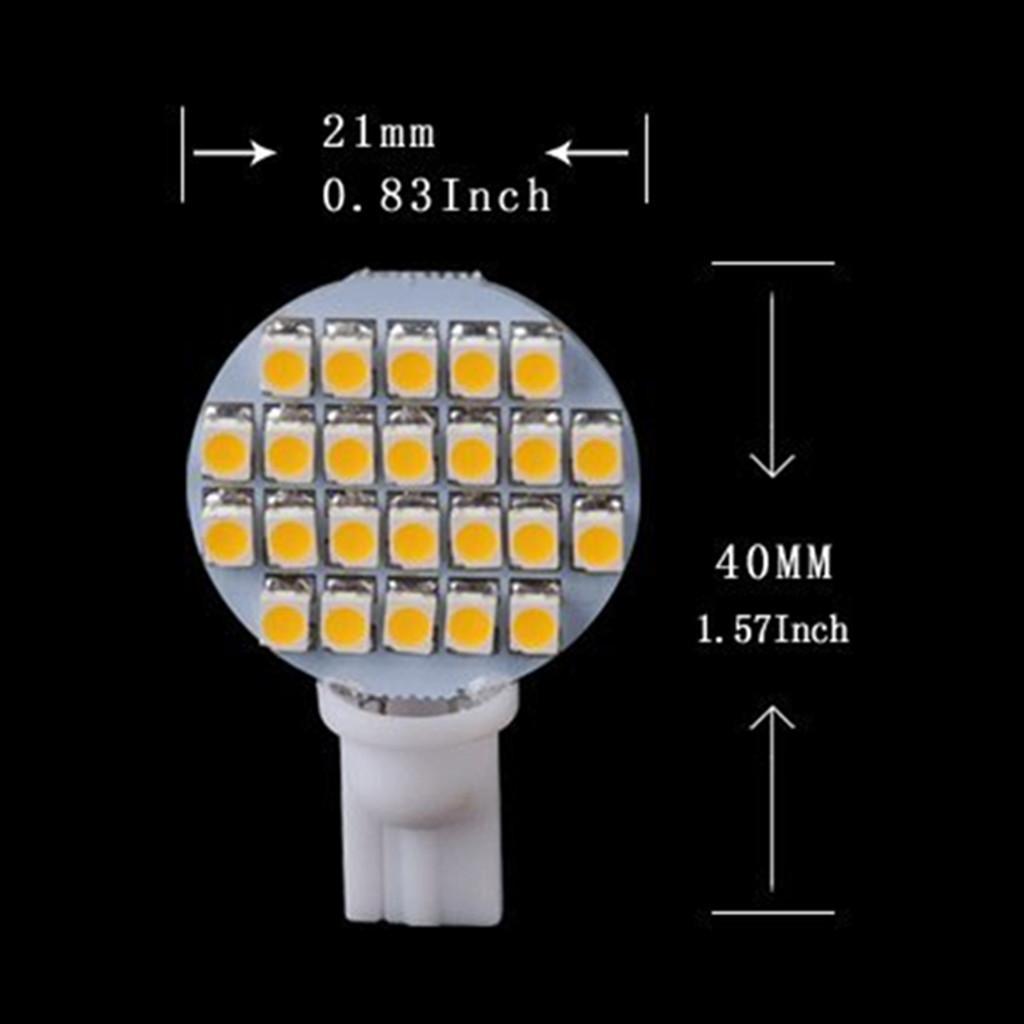 10x Super Bright 4.8W Warm White T10 1210 Car Wedge 24SMD LED Light Bulb 12V Auto Garden Light Bulb Tent Camp