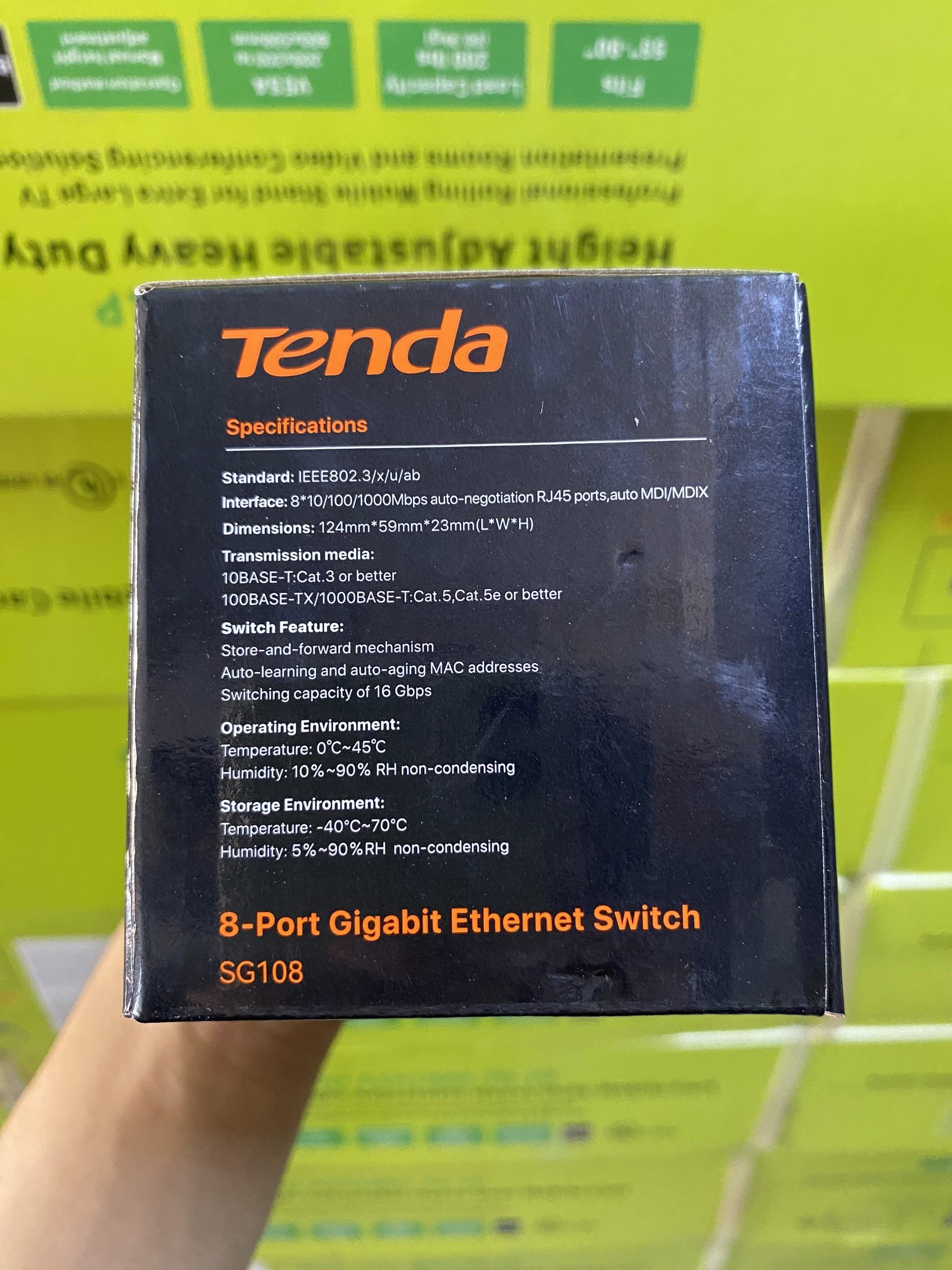 Switch 8 Port Tenda SG108 10/100/1000M- Hàng Chính Hãng