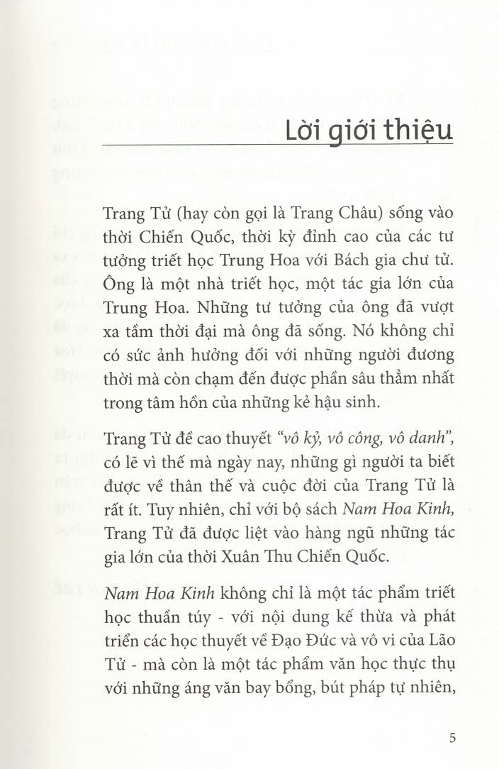 Trang Tử Nam Hoa Kinh (Thu Giang Nguyễn Duy Cần) (Tái Bản)