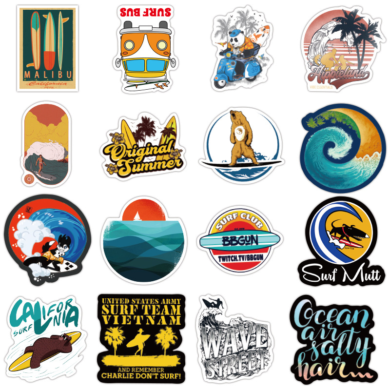 Sticker 105 miếng hình dán Vacation