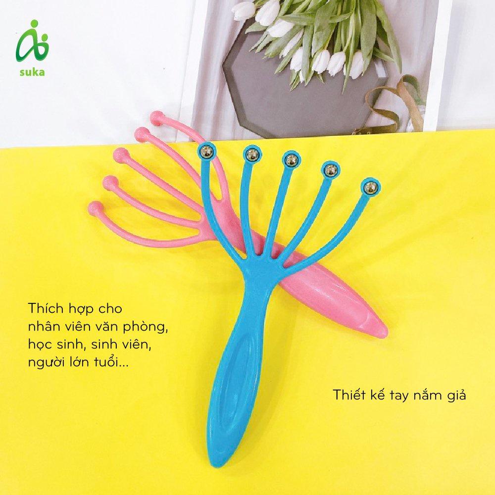 Cây Massage Đầu Giúp Lưu Thông Máu Tốt, cào mát xa đầu giúp giảm đau đầu, ngứa đầu SK