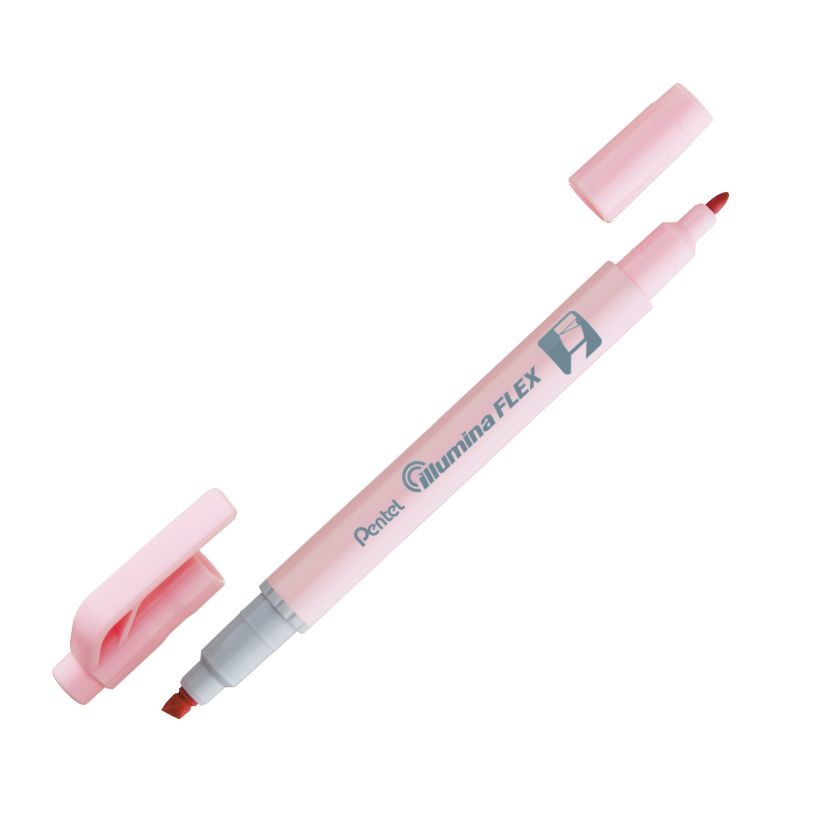 Bút đánh dấu Pentel Illumina Flex Twin Tip Highlighter - Bold/Five - Pastel Pink