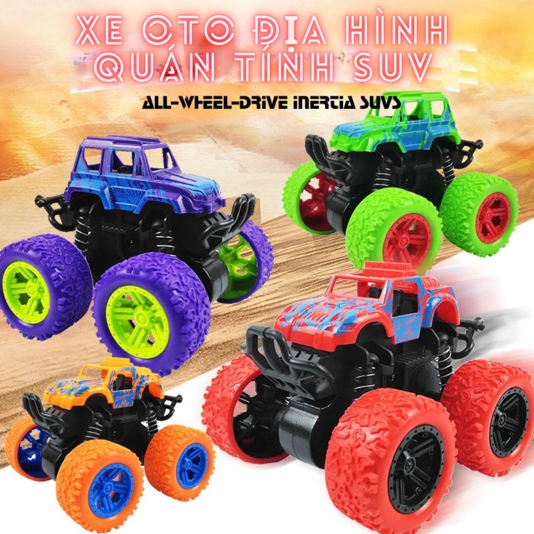 Đồ chơi trẻ em xe địa hình có thể lật theo quán tính