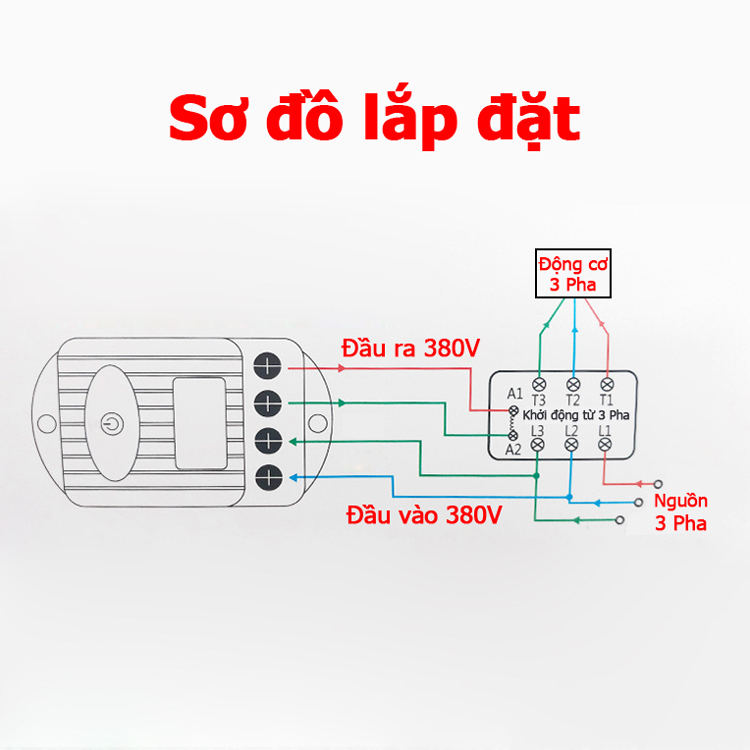 Công tắc HT-9380KG 380V bộ điều khiển từ xa 1000m cho điện 3 pha