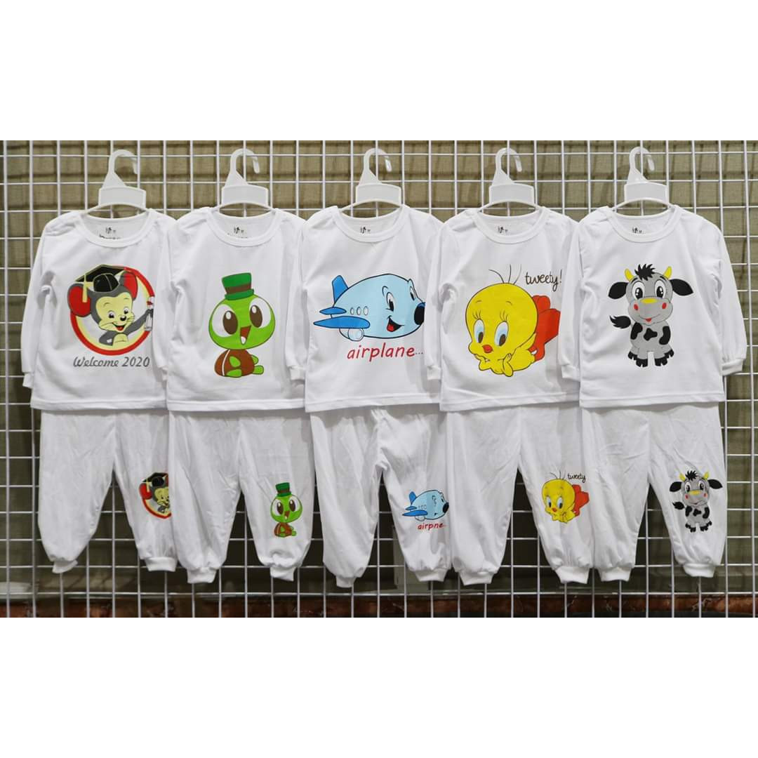 Combo 5 Bộ quần áo bé trai,gái , vải cotton 100% mềm mại  áo  tay dài,quần dài, đồ  cao cấp