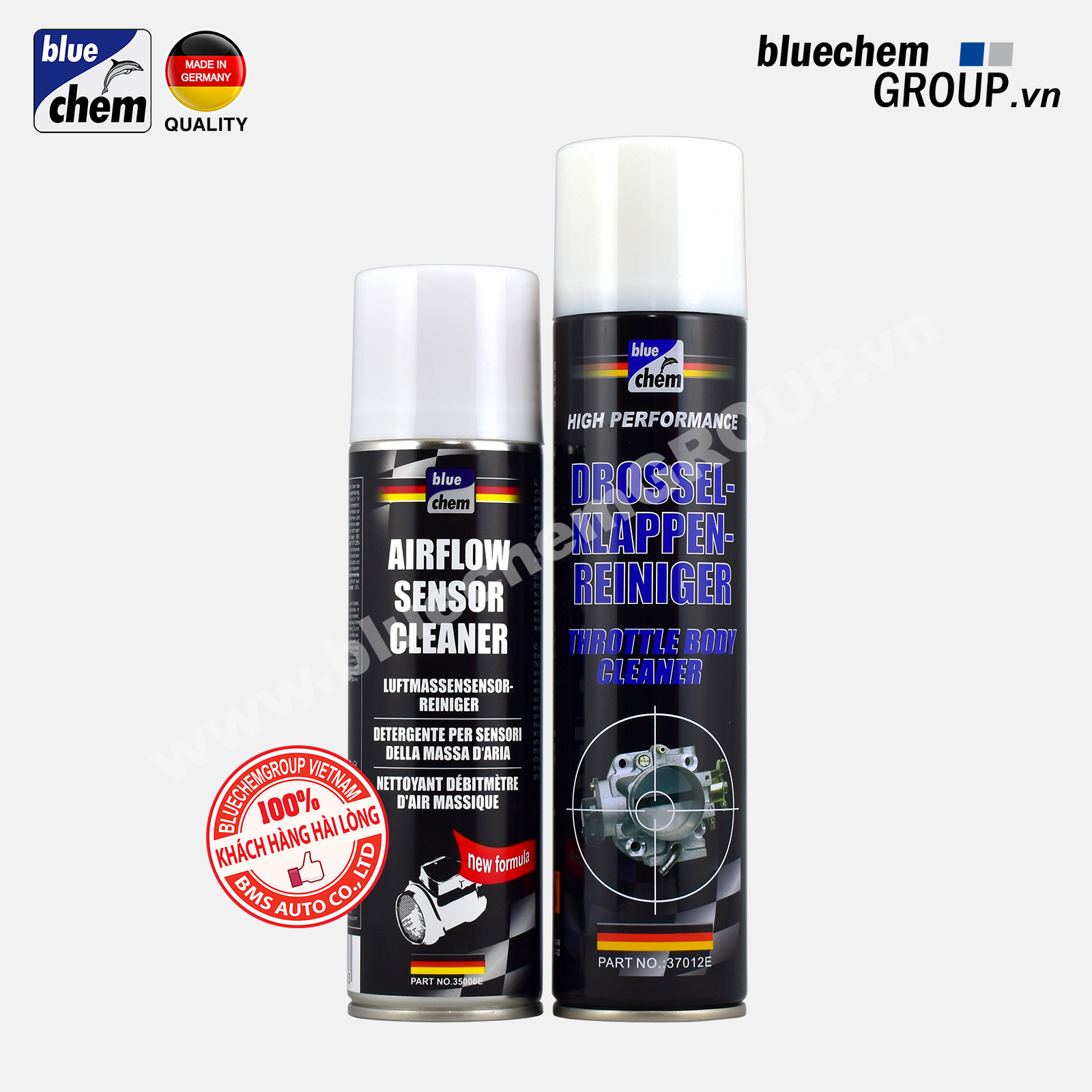 Bộ sản phẩm Bluechem Làm sạch và Bảo dưỡng Họng gió - Bướm ga và Cảm biến khí nạp