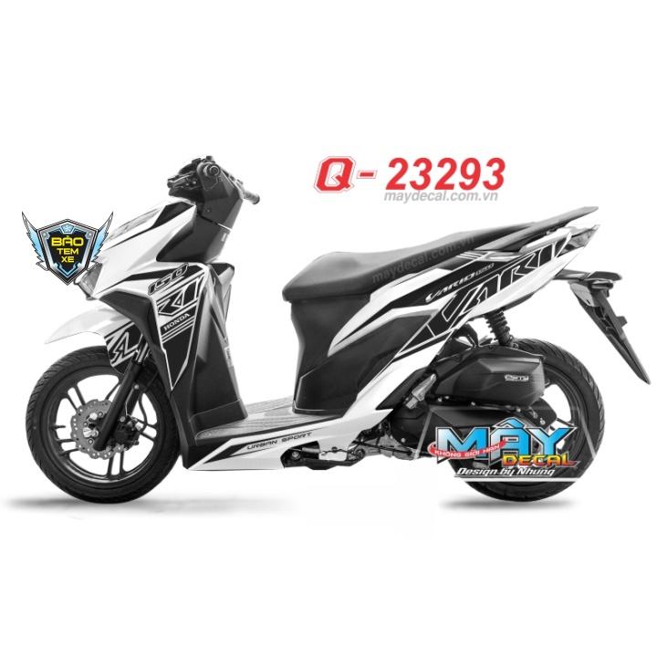 Tem rời dán xe vario 150 23293 trắng đen - Bi Decal