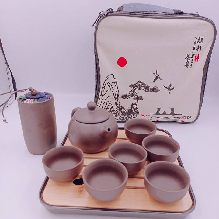 Bộ Bình Trà Tử Sa Có Túi Đựng Đi Du Lịch Tiện Lợi