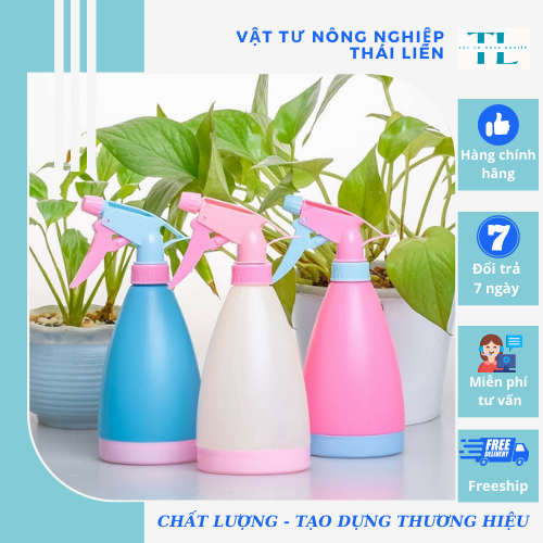 Bình Xịt Phun Sương 500ml Tưới Cây Xịt Cồn Khử Khuẩn H080, bình tưới nhiều màu dễ thương, nhẹ, tiện lợi, dễ sử dụng