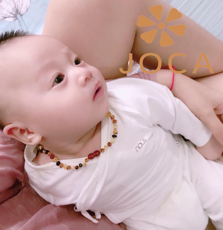 Vòng cổ, dây chuyền hổ phách dành cho bé hàng chất lượng chính hãng BẠC HIỂU MINH DTE058