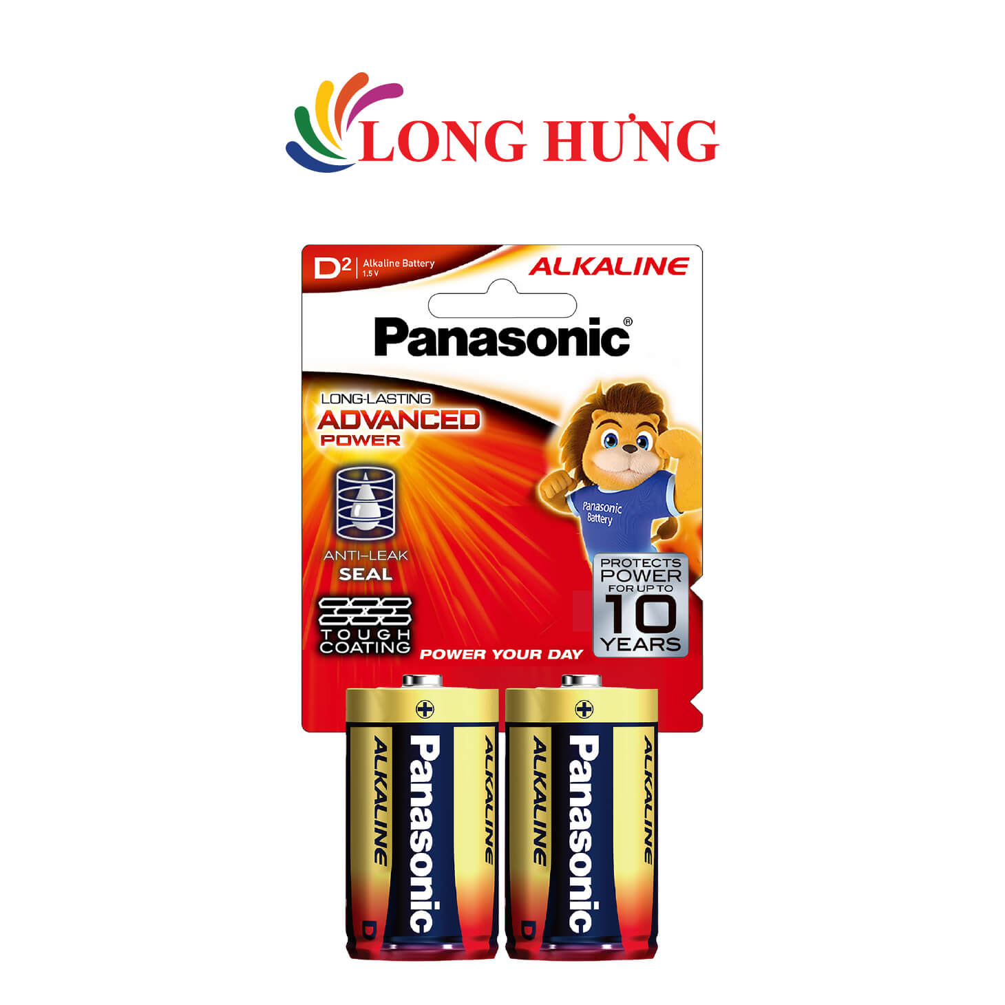 Pin kiềm Đại D Panasonic Alkaline 1.5V LR20T/2B (2 viên/10 viên/12 viên) - Hàng chính hãng