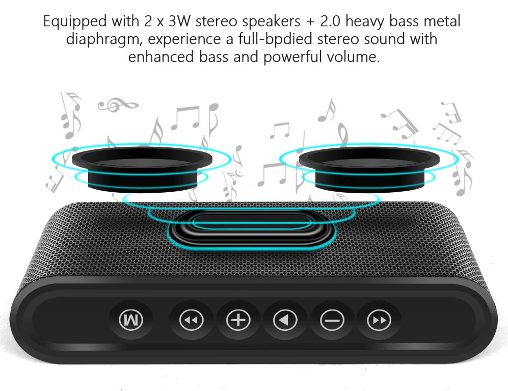 Loa nghe nhạc Bluetooth Bass âm Thanh Sống Động chuẩn HIFI PKCB160 cảm ứng