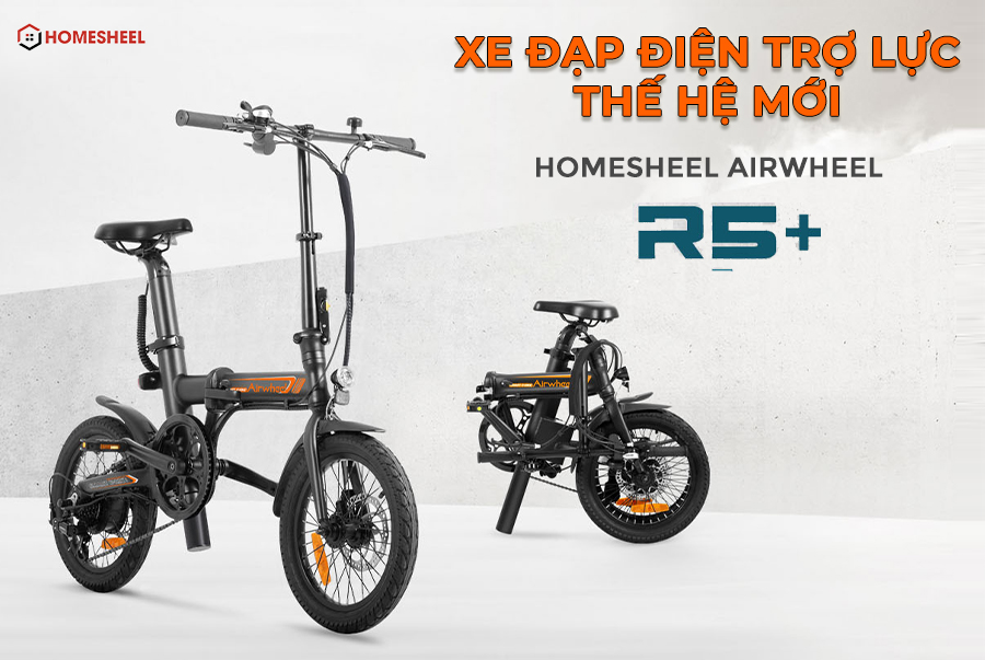 Xe đạp điện trợ lực Homesheel R5 plus ( màu đen) - Phiên bản mới nhất