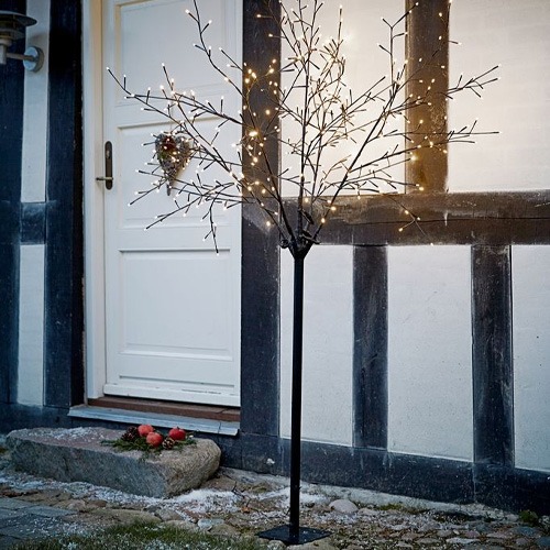 Đèn trang trí hình cây | JYSK Yggdrasil | đồng/PVC | đen | C200cm | 400LED