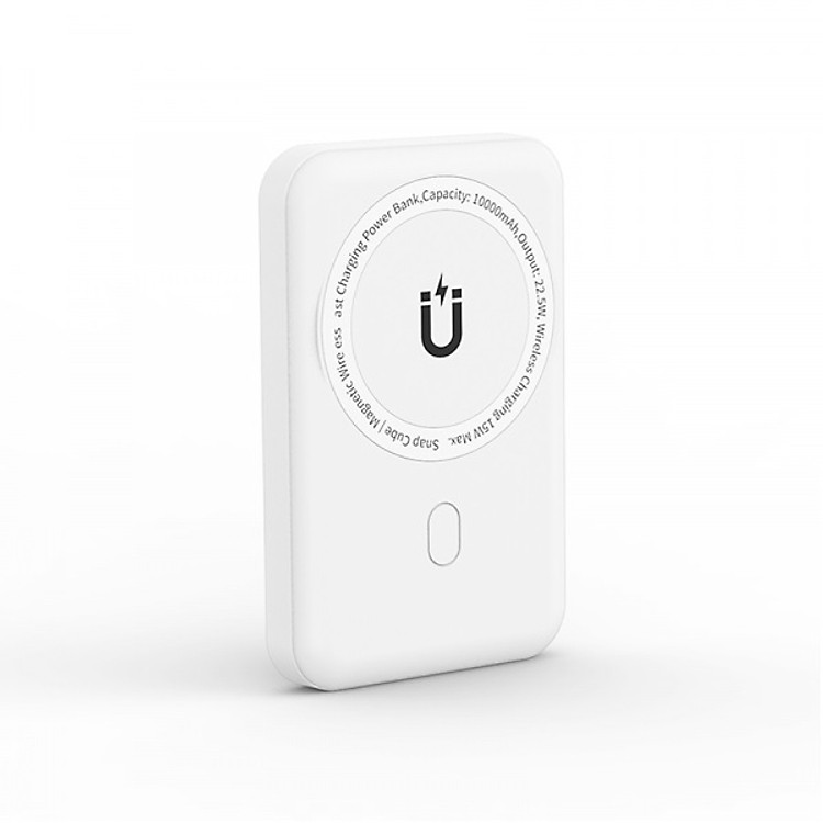 Pin sạc dự phòng không dây hỗ trợ Magnetic từ tính sạc nhanh 22.5W dung lượng 10.000 mAh trang bị cổng PD Type C hiệu WIWU Snap Cube - Thiết kế nhỏ gọn, trang bị giá đỡ, nhiều màu sắc đa dạng - Hàng nhập khẩu