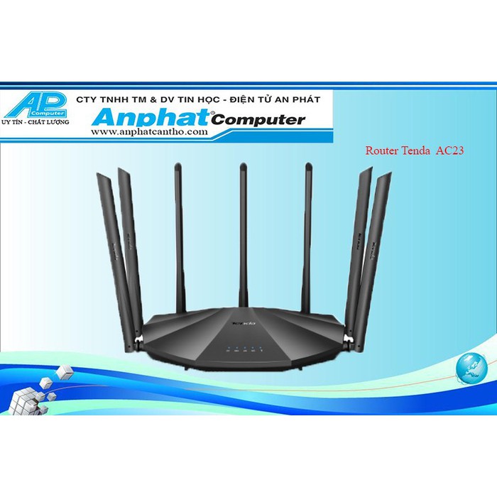 Router Wifi Tenda AC23 Băng Tần Kép AC2100 - Hàng Chính Hãng