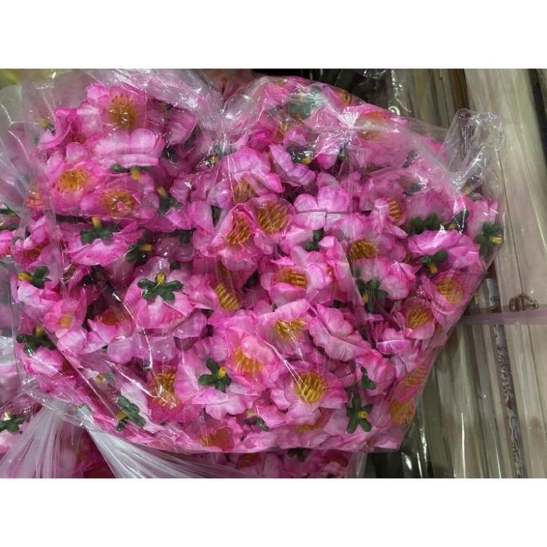 Hoa đào, hoa mai giả trang trí tết (túi 100gr