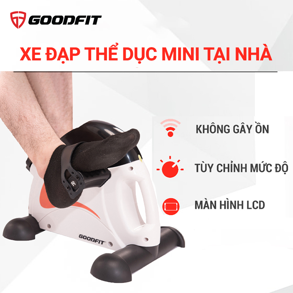 Xe đạp thể thao, máy đạp xe, xe đạp tập thể dục tại nhà GoodFit tùy chỉnh độ nặng, đồng hồ điện tử đo lường vòng đạp GF001PA