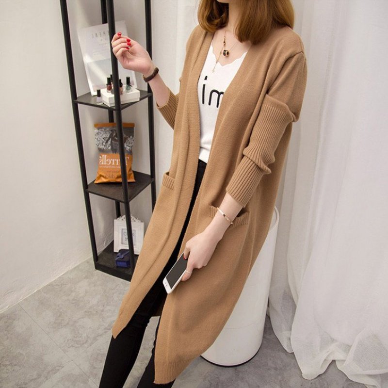 Áo len cardigan nữ dáng dài len dày dặn, mềm mại phong cách Hàn Quốc