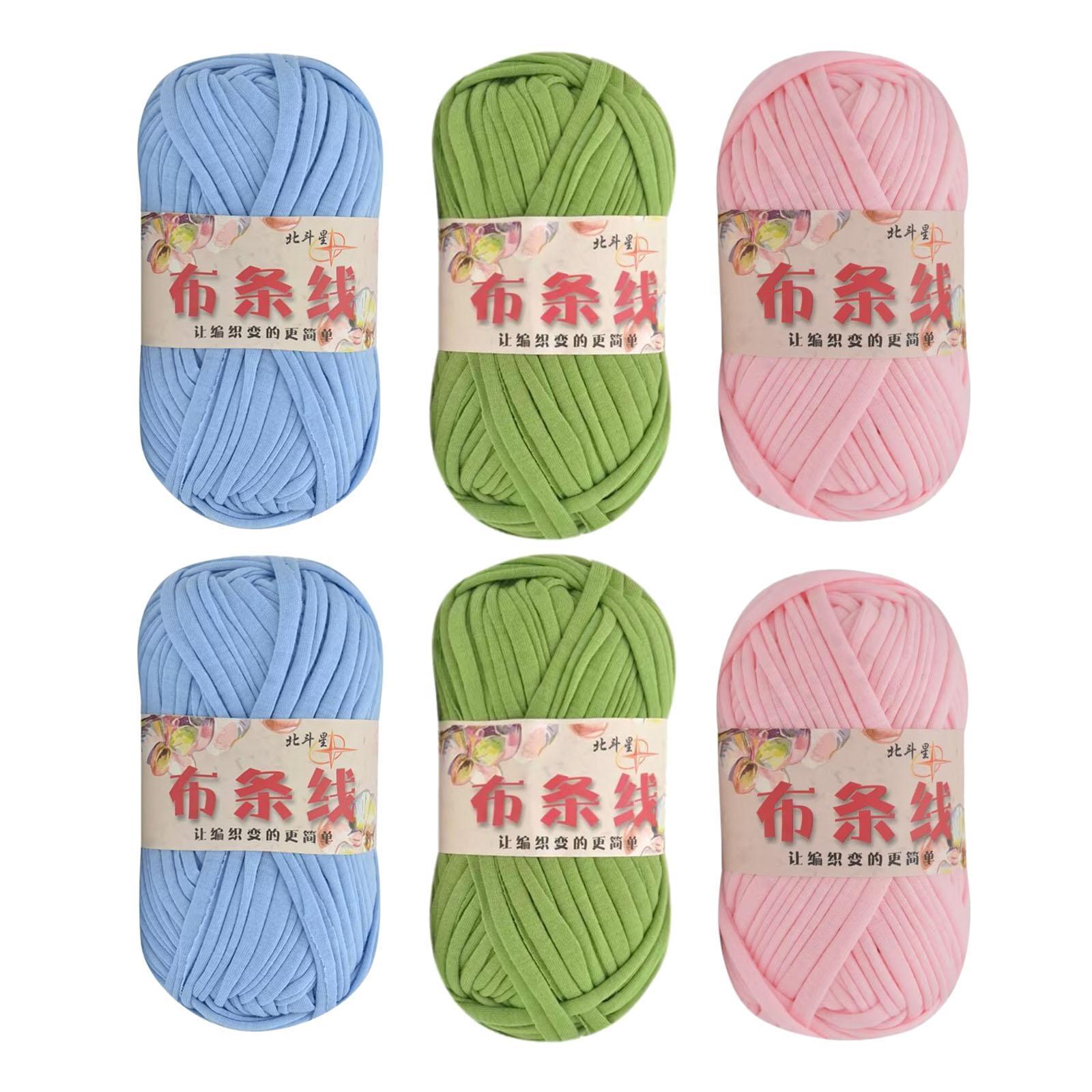 6x Chunky Yarn T Shirt Yarn Knitting Yarn Set for Doormat Tapestry Cat House