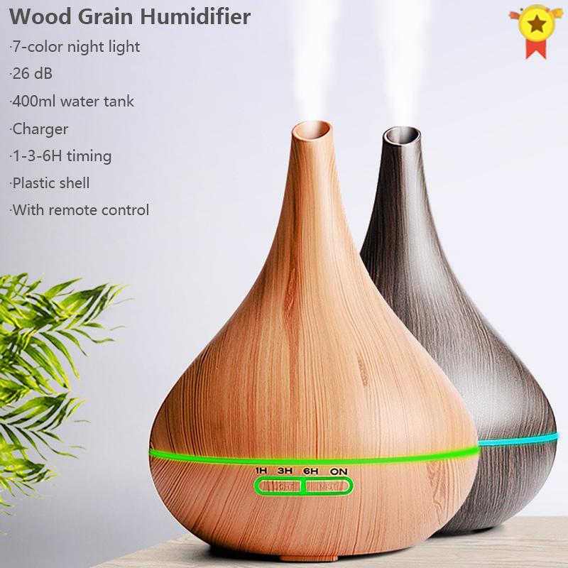 400Ml Điều Khiển Từ Xa Không Khí Thơm Siêu Âm Thanh Máy Phun Sương Tạo Độ Ẩm Màu Đèn LED Điện Bộ Tinh Dầu Thông Thơm Khuếch Tán Cho Gia Đình