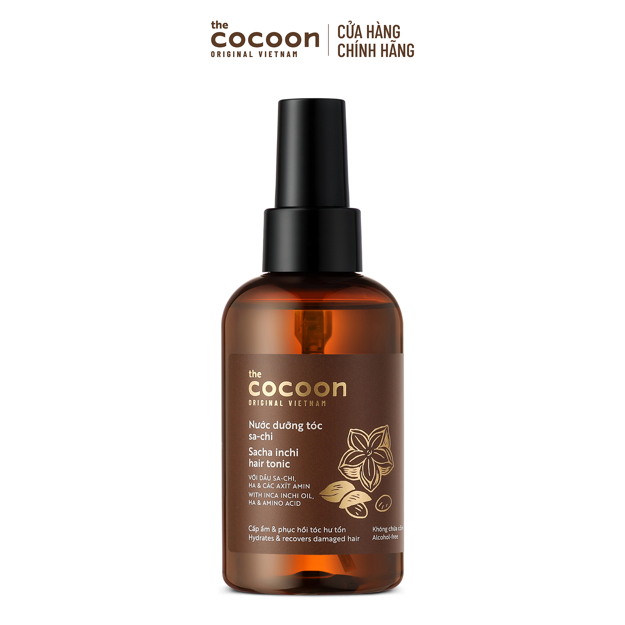 Nước dưỡng tóc Sa-chi Cocoon giúp cấp ẩm và phục hồi hư tổn 140ml