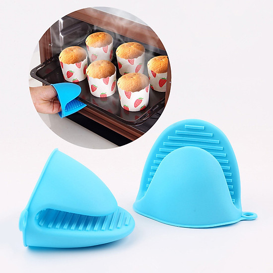 Set 2 kẹp nồi chống nóng silicone tiện dụng hình mỏ vịt 11.5x8 cm (Màu ngẫu nhiên)