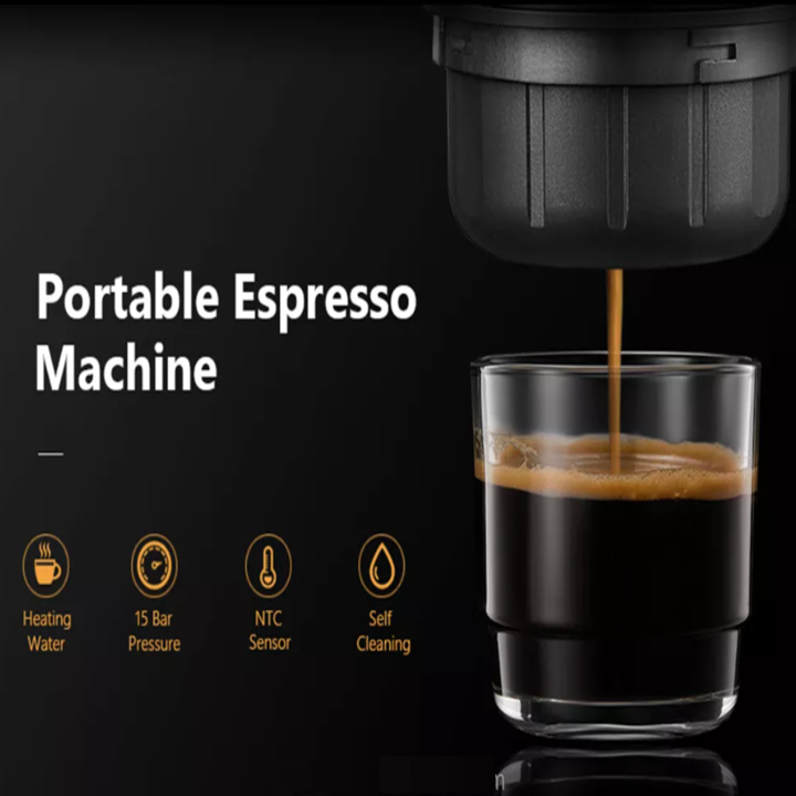 Máy pha cà phê dùng pin cầm tay Biolomix GC-CP010 Tương thích với viên nén Nespresso nhỏ gọn - HÀNG NHẬP KHẨU