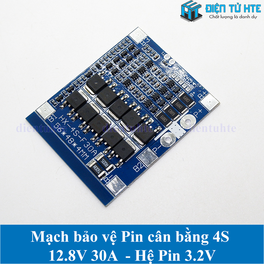 Mạch bảo vệ Pin cân bằng 4S 12.8V 30A (Hệ Pin 3.2V)