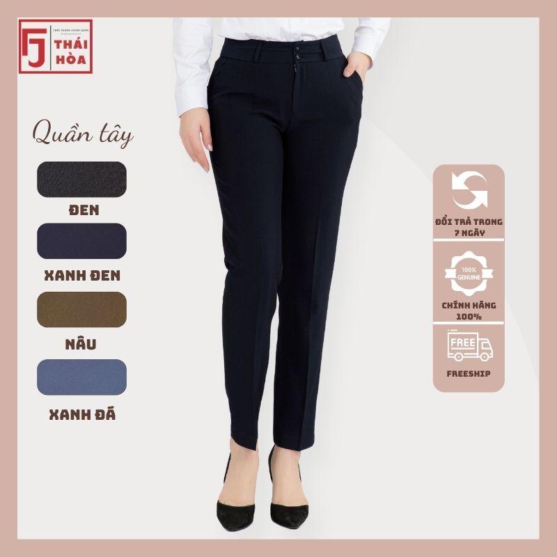 Quần tây nữ Thái Hoà công sở 9 tấc đẹp bigsize vải mềm nhiều màu trơn 2C691