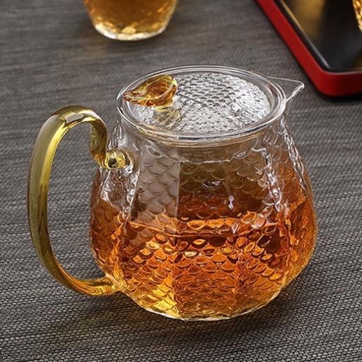 ẤM THỦY TINH VẨY RỒNG - Ấm trà thủy tinh có lõi lọc thủy tinh cao cấp đun trực tiếp 2022