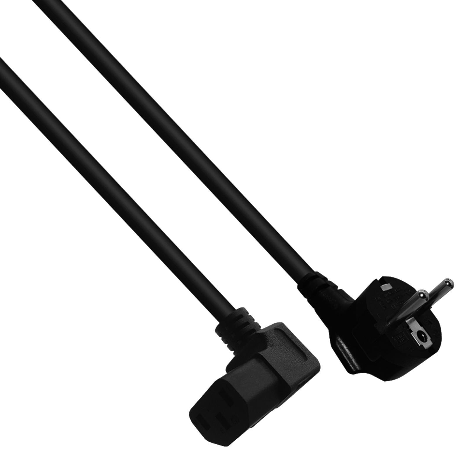 Down Angle 100cm Plug Angled C13 Computer Power Cable Replaces