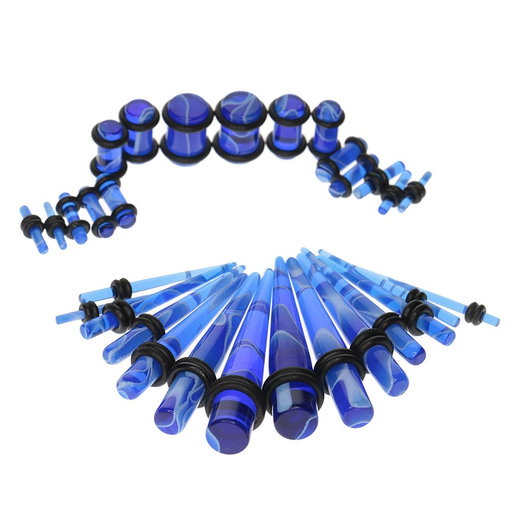 32PCS Ear Stretching Kit Acrylic Taper & Plug O-Ring Ear Piercing Expander