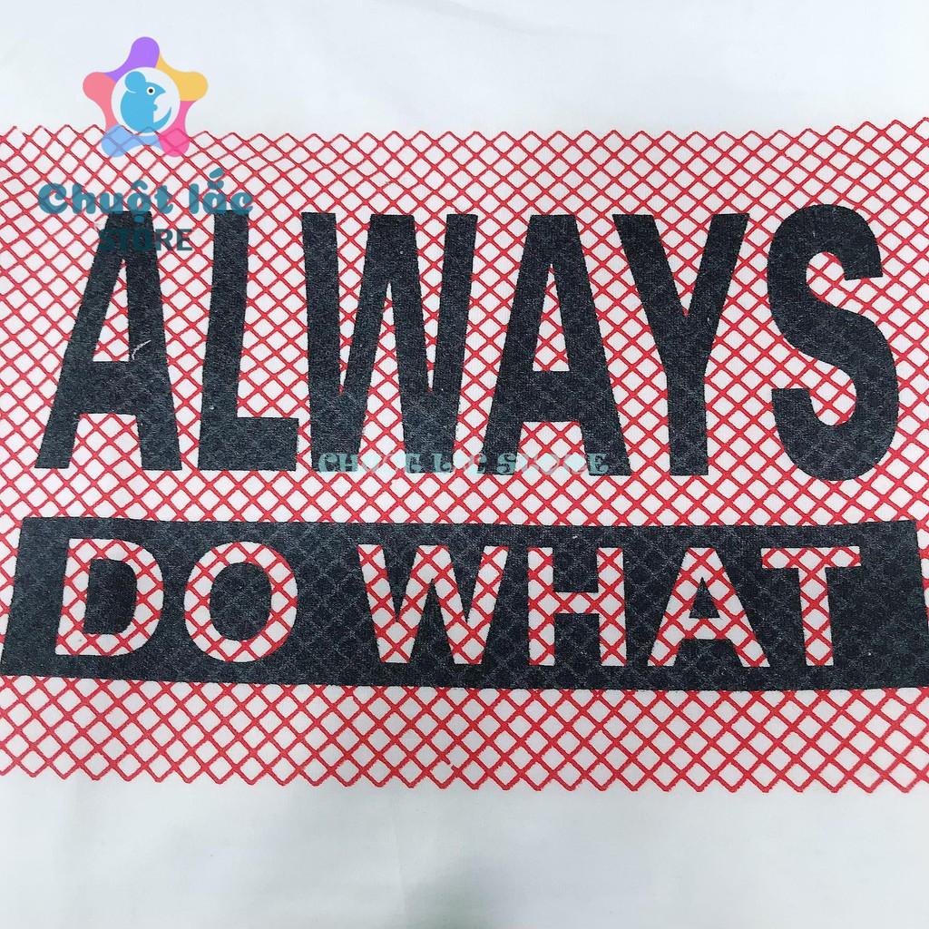 Bộ quần áo bé trai cotton in chữ allway do what cho bé từ 8kg đến 20kg