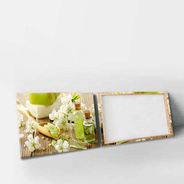 Bộ 3 Tranh Canvas Viền Composite Trang Trí Spa "Tinh Dầu Và Hoa" W049