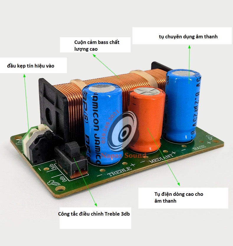 BỘ 2 CÁI MẠCH PHÂN TẦN WEAH336 - LẮP 1 BASS 1 TRUNG 1 TRÉP CHO THÙNG LOA NHỎ
