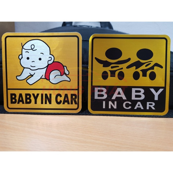 1. Tem Dán Ô Tô Baby In Car, Dán Đuôi Xe Ô Tô, Decal Dán Trang Trí Xe Ô Tô Nhiều Hình Ngộ Nghĩnh