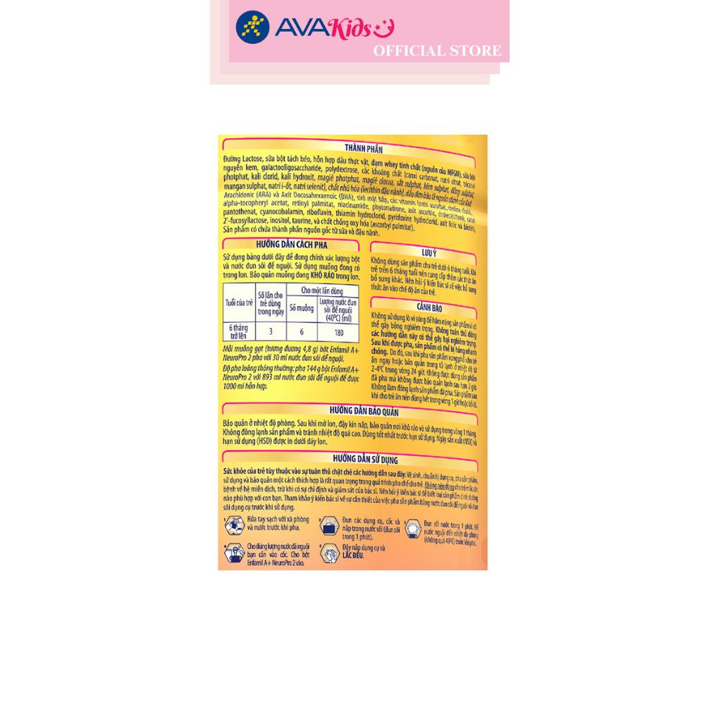 Sữa bột Enfamil A+ Neuropro số 2 830g (6 - 12 tháng)