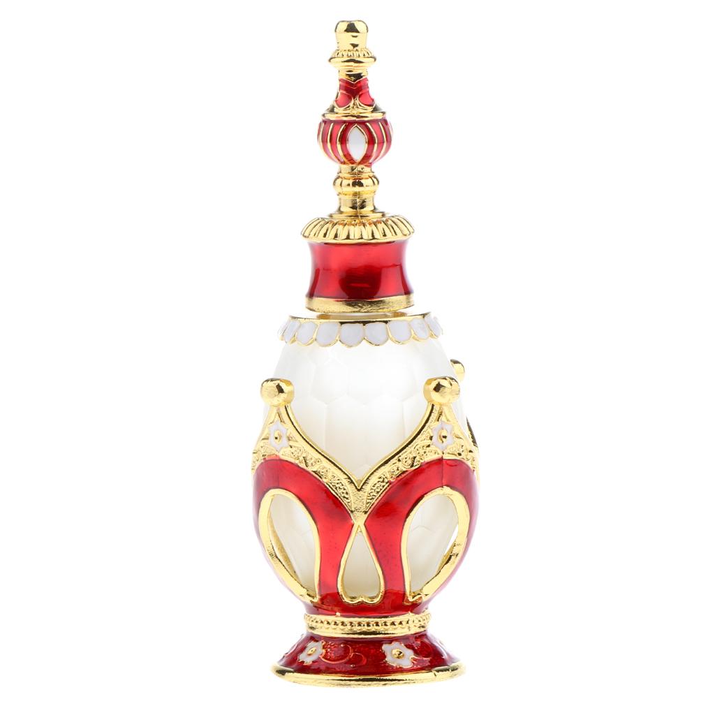 Vintage Crown Pattern Empty Glass Refillable Perfume Bottle Container