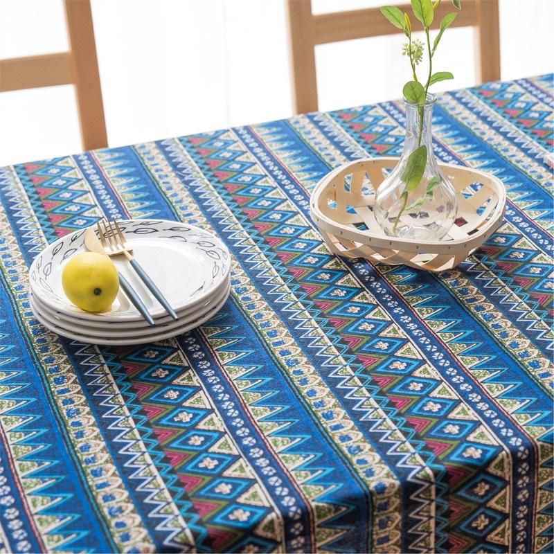 Vải Canvas Vải Bố Trang Trí Decor May Rèm;màn; Khăn Trải Bàn; Khăn Picnic Hoạ Tiết Thổ Cẩm