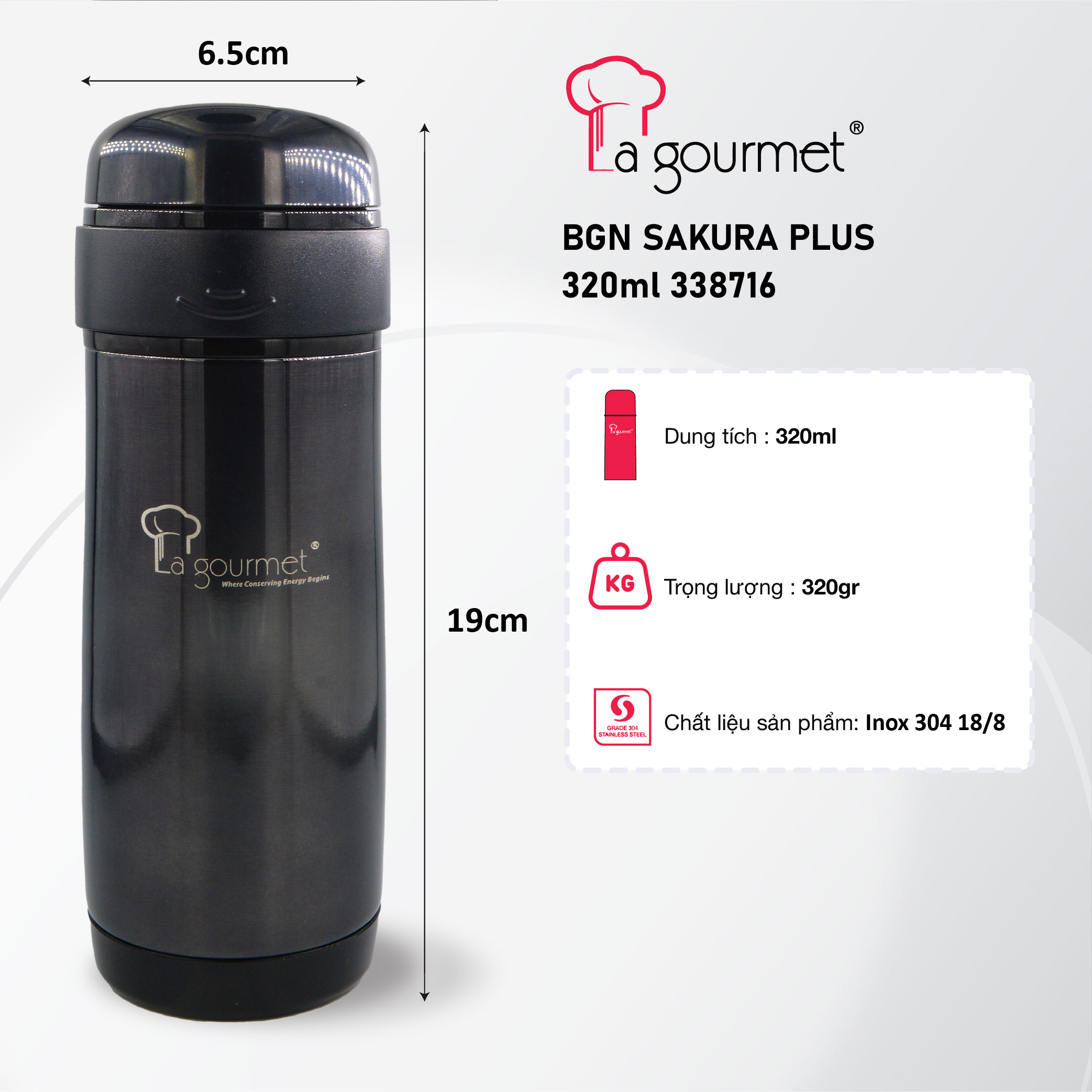 Bình Giữ Nhiệt La gourmet Sakura Plus (320ml)-338617