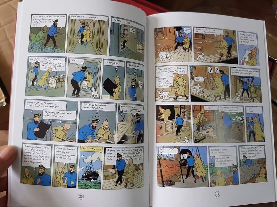 Tintin 8q bộ nhập màu boxset bìa cứng