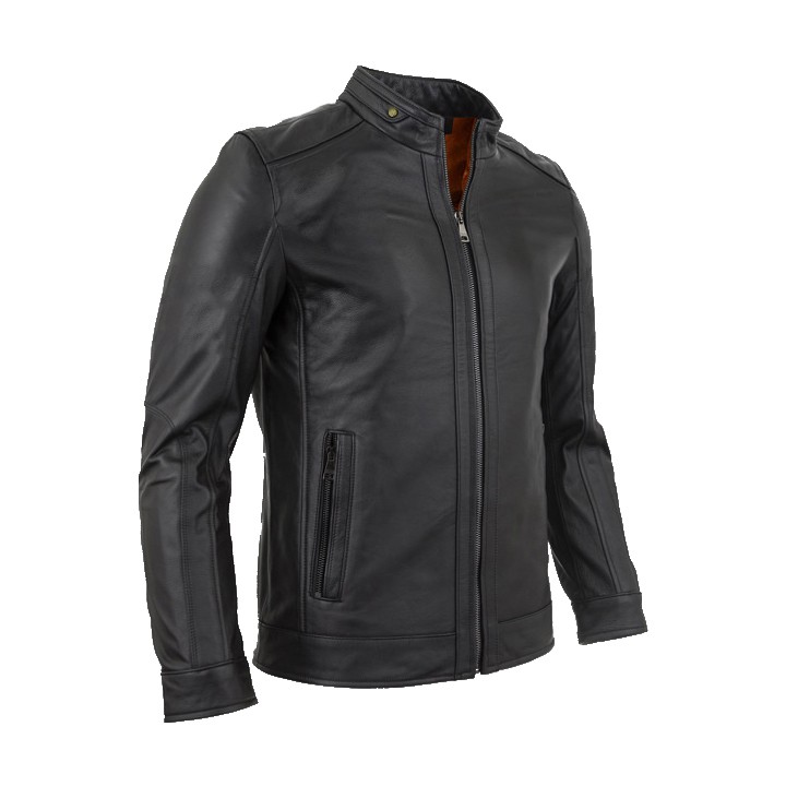 ÁO KHOÁC DA NAM LÓT LÔNG MODEL FASHION CAO CẤP AKD030 ĐEN