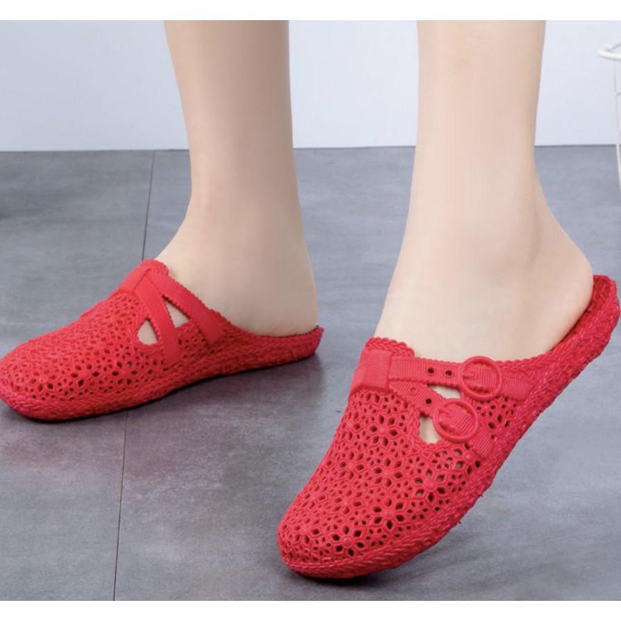 Dép sục tổ ong gắn nơ