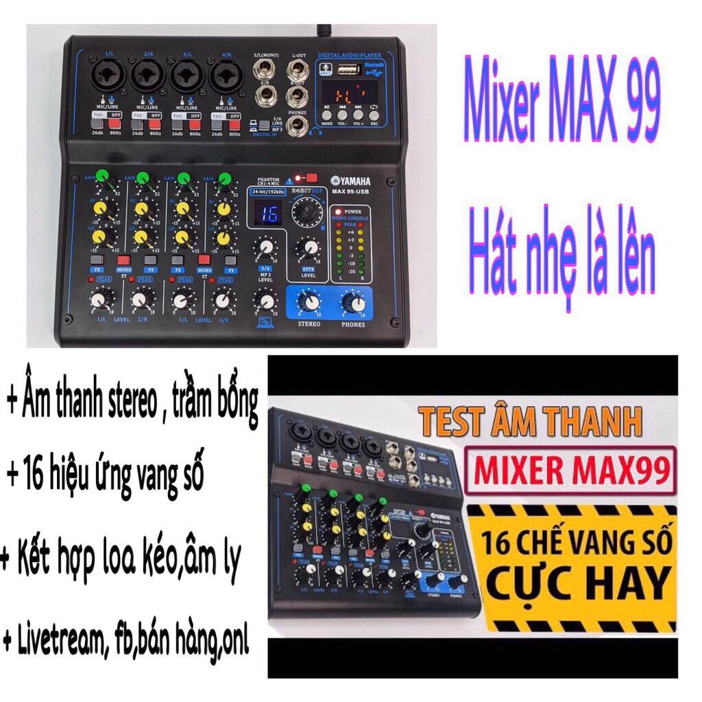 Combo Mixer Max 99 kết hợp Micro PC K850 - livestream fb, cctalk - hát karaoke, thu chuyên nghiệp