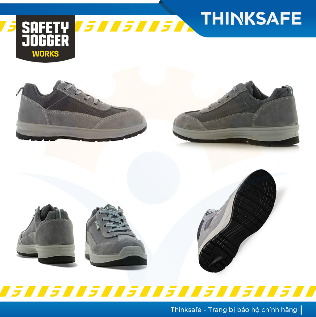 Giày bảo hộ lao động nam nữ Jogger Thinksafe, giày bảo hộ siêu nhẹ chính hãng, kiểu dáng thể thao, đẹp, chống đinh , Giày công trình cao cấp - Safety Shoes Organic S1P