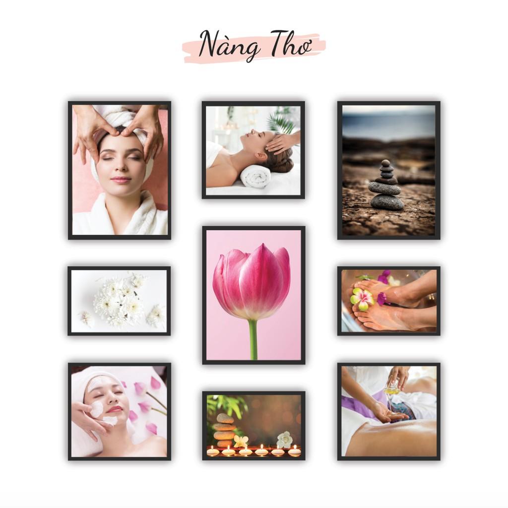 BỘ 9 TẤM TRANH DÁN TIỆM SPA & THẨM MỸ PHUN XĂM_THIẾT KẾ DECAL VIP